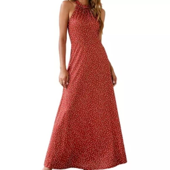 STYLEWORD HALTER MAXI DRESS PARTY WEDDING COCKTAIL - Picture 6 of 16